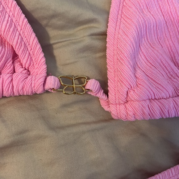 Pink Ribbed Bikini Set - Picture 2 of 2